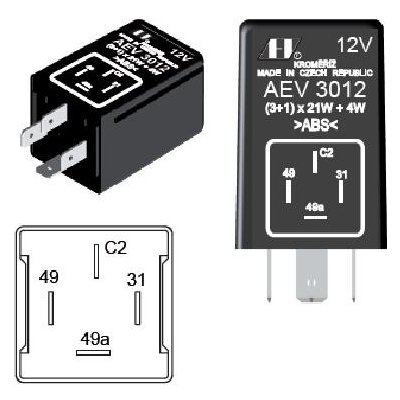 Přerušovač blinkrů 12V AEV 3012 – Sleviste.cz