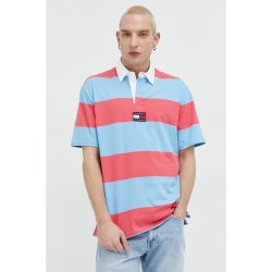 Tommy Jeans bavlněné polo tričko růžová