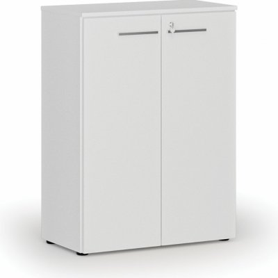 Primo Kancelářská skříň s dveřmi WHITE, 1087 x 800 x 420 mm, bílá – Hledejceny.cz