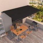 VidaXL Automatická zatahovací markýza 600 x 350 cm antracitová – Zboží Mobilmania