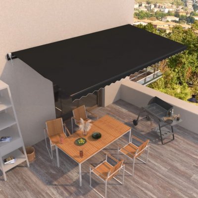 VidaXL Automatická zatahovací markýza 600 x 350 cm antracitová – Zboží Mobilmania