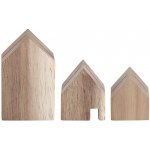 räder Dřevěný stojánek na fotky House - set 3 ks, přírodní barva, dřevo – Zboží Živě