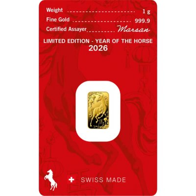 Argor-Heraeus Zlatý slitek Rok Koně 1 g – Zbozi.Blesk.cz