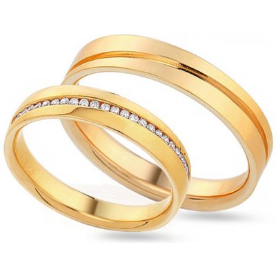 iZlato Forever prsteny s rytinou a lab-grown diamanty IZOBLG001-4 – Zboží Mobilmania