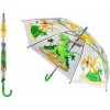 Deštník Dinosaurus deštník dětský holový průhledný zelený