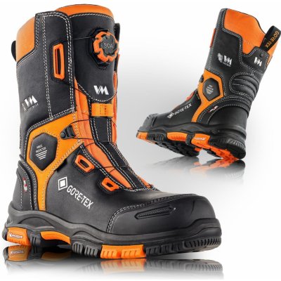 VM Footwear CONNECTICUT 7790-S7L poloholeňová Černá/oranžová – Zboží Mobilmania