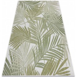 Dywany Luszczow Sisal Sion palmové listy tropický 2837 ecru / zelená