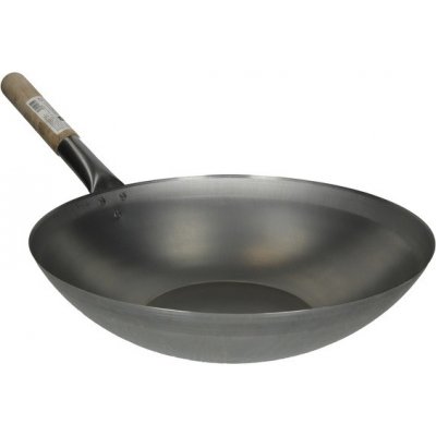 HS Wok pánev s dřevěnou rukojetí 33 cm