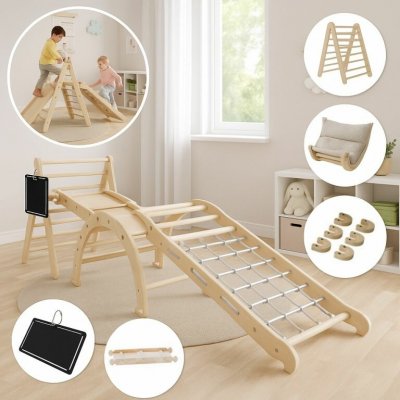 Juskys 106296 dětská lezecká sestava 5 v 1 vnitřní ve stylu Montessori – Zboží Dáma