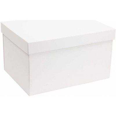 Krabice na dárek, s víkem 350x250x150/40 mm, bílá – Zboží Mobilmania