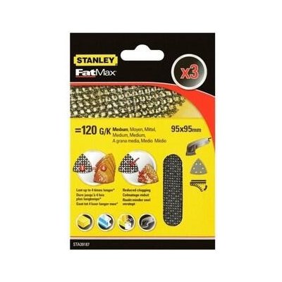 Stanley Brusné mřížky pro oscilační brusku Delta P120, 3 ks - ST-STA39187-XJ – Zboží Dáma