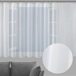 Bílá hladká perleťově lesklá záclona/organza s olůvkem ZAC-032 výška 160 cm Šití na míru – Hledejceny.cz