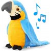 Interaktivní hračky FunPlay FP-1412 Mluvící papoušek 23 cm modrý