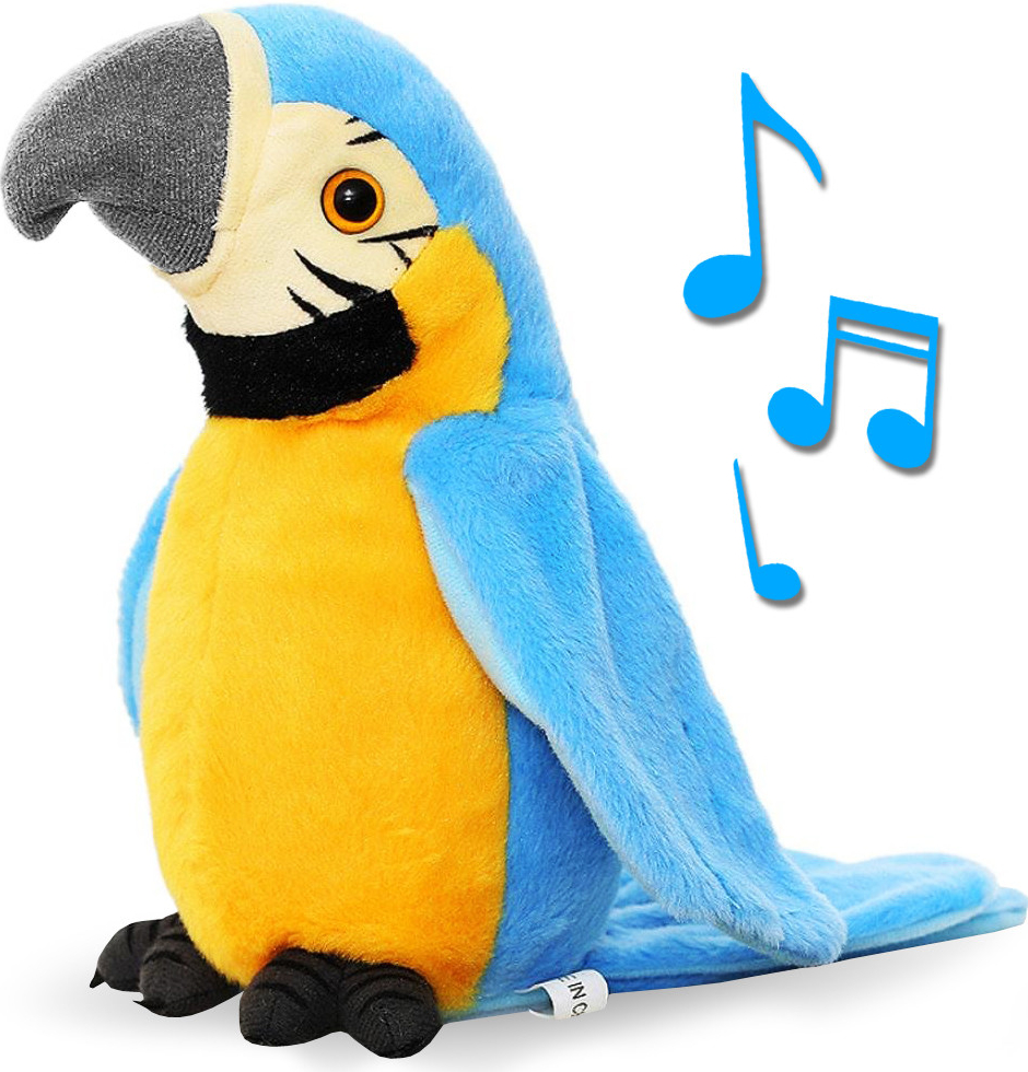 FunPlay FP-1412 Mluvící papoušek 23 cm modrý