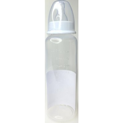 First Steps Transparent kojenecká láhev bílá 250 ml