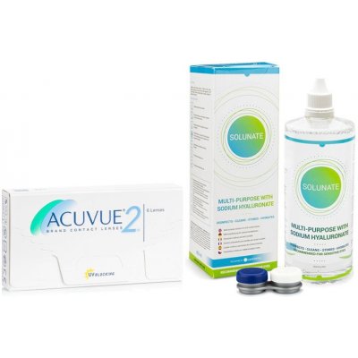 Johnson & Johnson Acuvue 2 6 čoček + Solunate Multi-Purpose 400 ml s pouzdrem – Hledejceny.cz