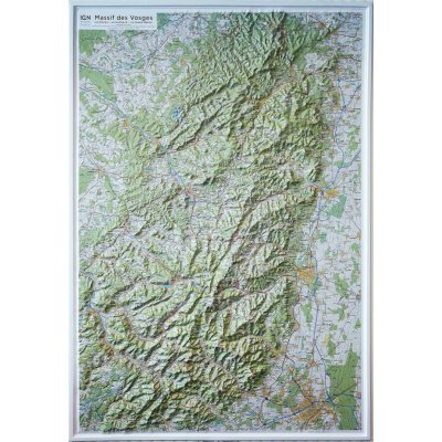 IGN Massif des Vosges - plastická mapa 80 x 113 cm
