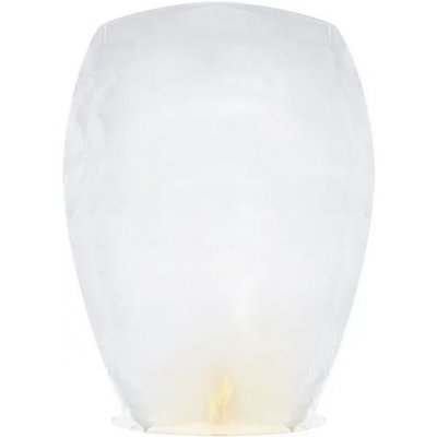 PartyDeco Lampion štěstí bílý 37 x 53 x 95cm – Zboží Mobilmania