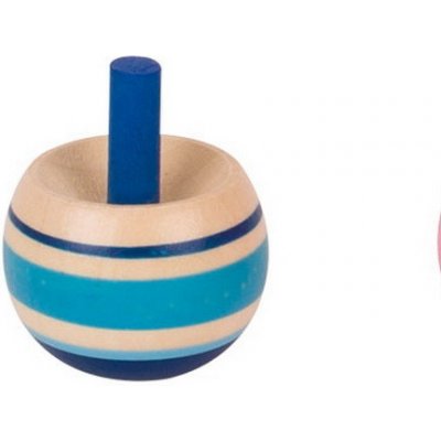 Goki Obracecí káča s proužky z bukového dřeva 3 cm Barva: modrá – Zbozi.Blesk.cz