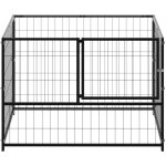 vidaXL Psí kotec černý 100 x 100 x 70 cm ocel – Zboží Dáma