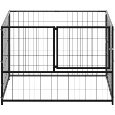 vidaXL Psí kotec černý 100 x 100 x 70 cm ocel – Zboží Dáma