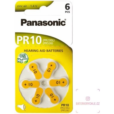 Panasonic baterie do naslouchadel 6ks PR10(230)/6LB – Hledejceny.cz