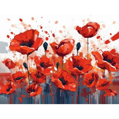 ZUTY Obrazy na stěnu - Vášnivé květy vlčích máků Rozměr: 40x50 cm, Rámování: vypnuté plátno na rám