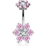 Šperky4U piercing do pupíku kytička WP0013-CP – Zboží Dáma
