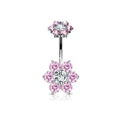 Šperky4U piercing do pupíku kytička WP0013-CP – Zboží Dáma