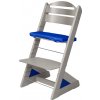 Dětský stoleček s židličkou Jitro rostoucí židle Plus Šedá Modrý klín + modrý