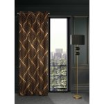 HOTOVÝ ZÁVĚS/LIMITED COLLECTION/VICTORIA3/ 140X250 KOV.KROUŽKY ČERNÁ+BE – Sleviste.cz