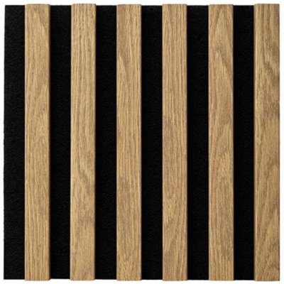 Akustický panel – Černá / dub světlý 270 × 30 cm – Sleviste.cz