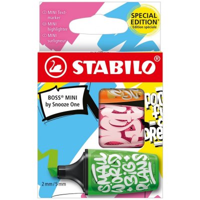 Stabilo Boss Mini by Snooze One EO07/03-71 3 ks sada oranžová, růžová, zelená – Hledejceny.cz