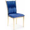 Jídelní židle MOB Kimiko tmavě modrá / zlatá