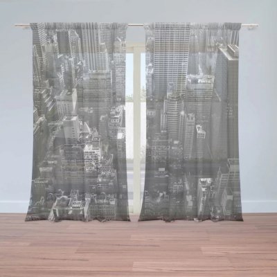 Záclony Mrakodrapy 3: 2 ks - 150x250 cm - Sablio – Hledejceny.cz