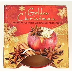 Bartek Candles Golden Christmas Baked Apple with Cinnamon and Spices 115 g