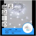 Aigostar-LED Venkovní vánoční řetěz 200xLED/8 funkcí 3xAA 6,3m IP44 studená bílá B103033WO – Hledejceny.cz