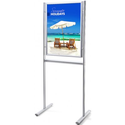 Jansen Display Informační stojan infoboard s klaprámem A1 profil 25 mm oboustranný, 715 x 1850 mm – Zboží Živě