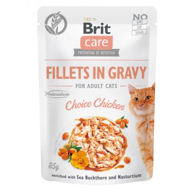 Brit Care Cat Fillets in Gravy Choice Chicken 85 g – Hledejceny.cz