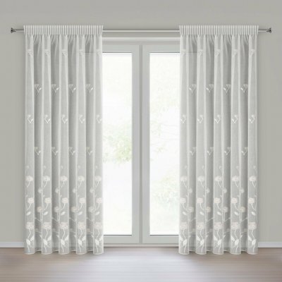 EUROFIRANY ZÁCLONA NA PÁSCE ROSALY 140X270 CM KVĚTY – Hledejceny.cz
