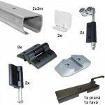 Sada pro výrobu dvoudílné skládací závěsné brány do přejezdu 6m, Zn – Zboží Mobilmania