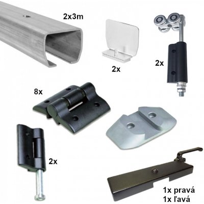 Sada pro výrobu dvoudílné skládací závěsné brány do přejezdu 6m, Zn – Zboží Mobilmania