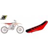 Startovací pomocník na motorky  BLACKBIRD potah sedadla HONDA CRF 250R 18-19, CRF 450R/X 17-19, ZEBRA, barva červená+černá