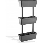 ArtPlast Vertikální květináč 3-vrstvý 50 cm antracit – Sleviste.cz