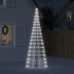 zahrada-XL Vánoční stromek na stožár 550 studených bílých LED 300 cm – Zbozi.Blesk.cz