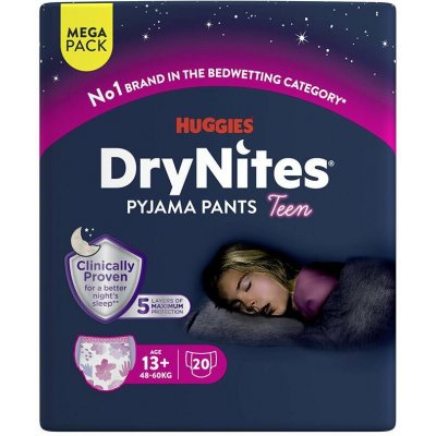 Huggies DryNites MEGA pro dívky 13+ let 48-60kg 20ks – Hledejceny.cz
