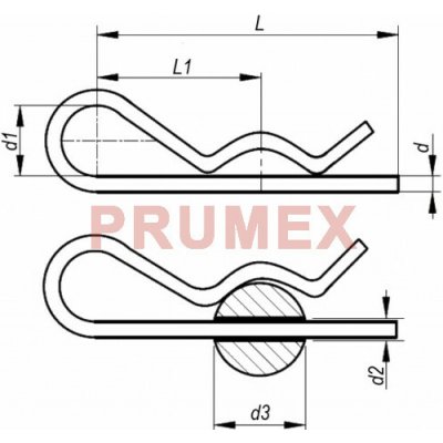 Závlačka pružná DIN 11024 - 2,0x50 – Zboží Mobilmania
