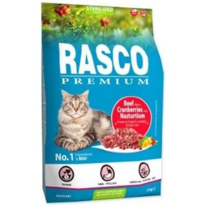 RASCO Cat Kibbles Sterilized Beef Cranberries 2 kg