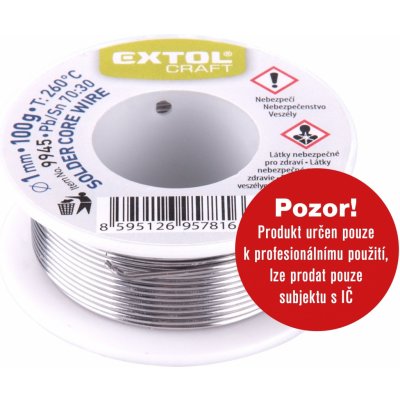 Extol cín pájecí, Ř1mm, 100g, EXTOL CRAFT; 9945 – Zbozi.Blesk.cz