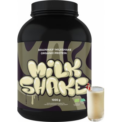 BrainMax Milkshake Protein bez příchutě BIO 1000 g – Zboží Dáma